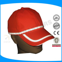 fluorecent yellow or orange safety reflective cap with grey reflective piping